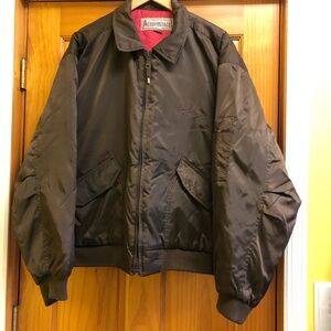 Vintage Men's AEROPOSTALE Brown BOMBER JACKET / XL Extra Large / Soft Shell